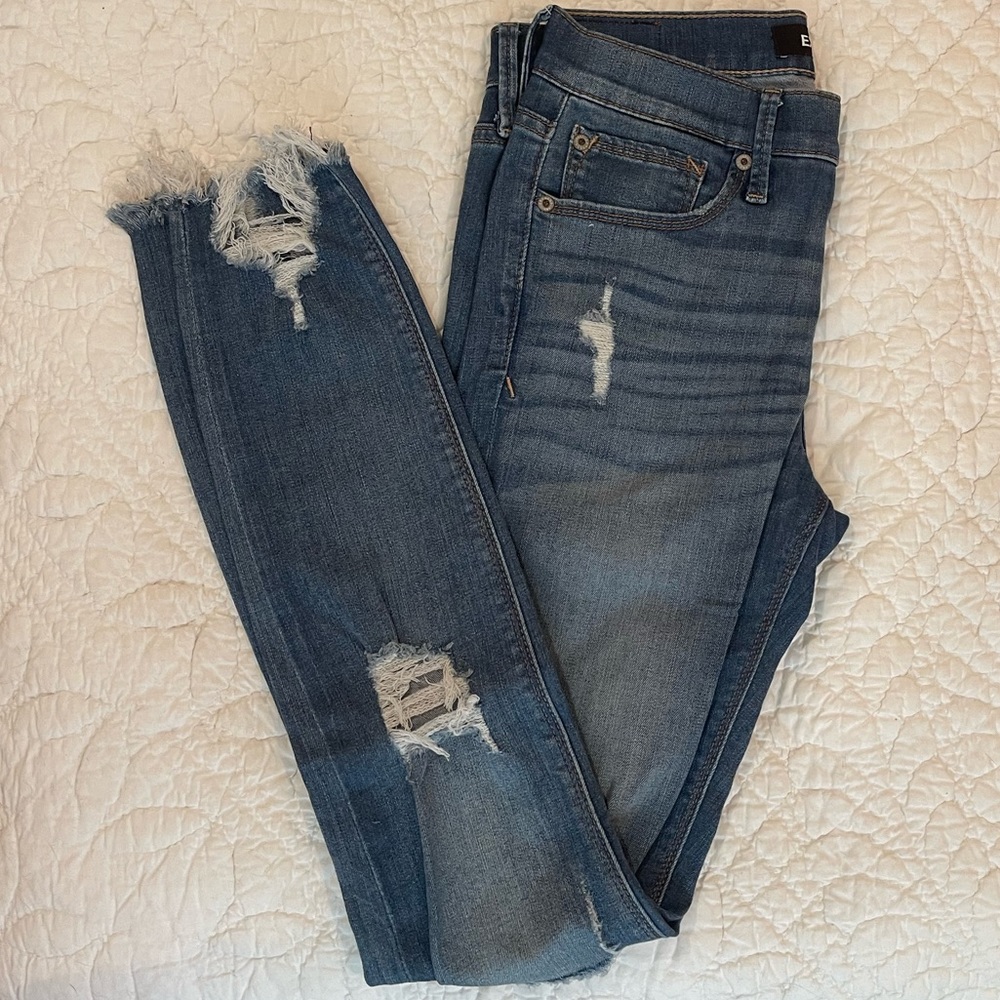 Express Stretch+ Performance Distressed Mid-Rise … - image 4